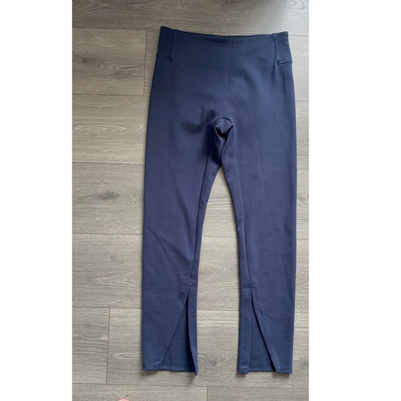 HALARA Pants - Halara High Waisted Split Hem Cropped Leggings Navy Blue Size M
